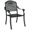 vidaXL Gartentisch Set 3 pcs Schwarz Gussaluminium