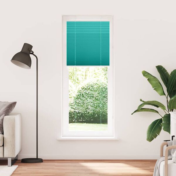 vidaXL Plissee Petrolgr&uuml;n 75x200 cm Stoffbreite 74,4 cm Polyester