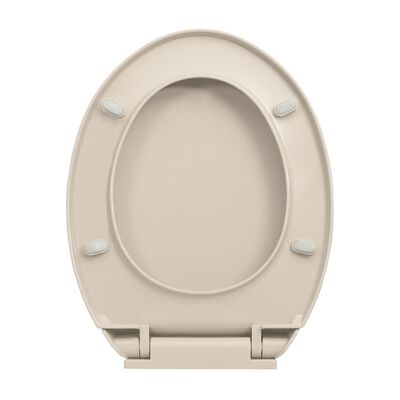vidaXL Toilettensitz mit Absenkautomatik Aprikose Oval