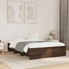 vidaXL Bettgestell Braun Eichen-Optik 135x190 cm Holzwerkstoff