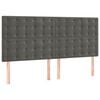 vidaXL Kopfteil Dunkelgrau 180 x 5 x 118/128 cm Samt