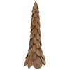 vidaXL Weihnachtsbaum Braun 111 cm Massivholz Teak