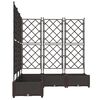 vidaXL Garten-Pflanzgef&auml;&szlig; 5 pcs Braun 120 x 120 x 125,5 cm Stahl
