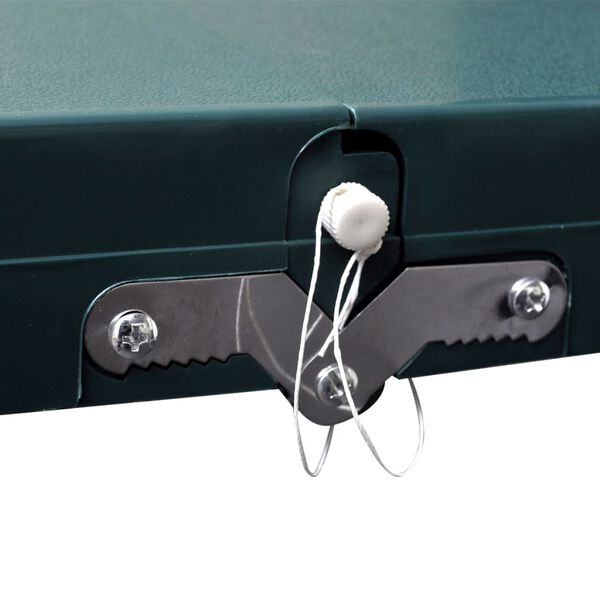 vidaXL Campingtisch mit 4 Hockern Klappbar Aluminium Extra Leicht Gr&uuml;n
