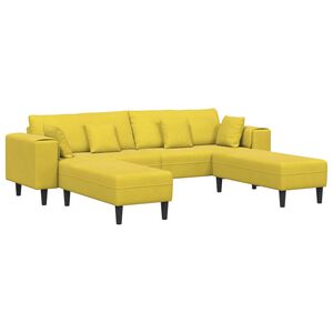 vidaXL Sofa 3 stk. Gelb Samt