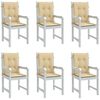 vidaXL Niedriglehner-Auflagen 6 Stk. Melange Beige 100x50x4 cm Stoff