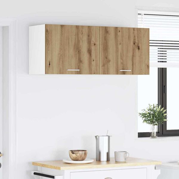 vidaXL H&auml;ngeschrank 2 pcs Artisan-Eiche und Wei&szlig; 50 x 31 x 40 cm