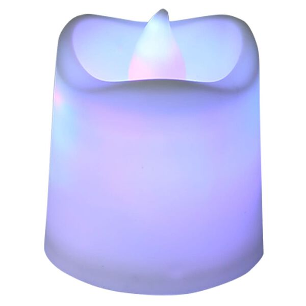 vidaXL LED-Teelichter 24 Stk. Flammenlos Elektrisch Bunt