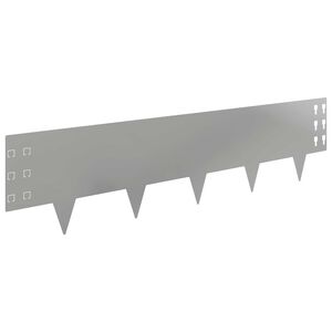 vidaXL Raseneinfassung 20 Stk. 100 x 25 cm Stahl Silber