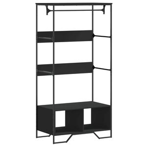vidaXL Kleiderst&auml;nder Schwarz 90x50x180 cm Holzwerkstoff