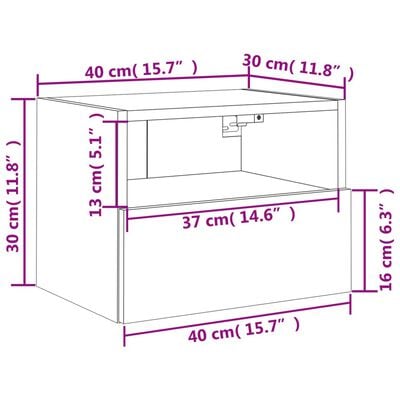 vidaXL TV-Wandschränke 2 Stk. Weiß 40x30x30 cm Holzwerkstoff