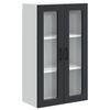 vidaXL Wandglas-Schrank PORTO Schwarz 60 x 31 x 100 cm Holzwerkstoff