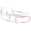 vidaXL Bettgestell "Dover" Schwarz 90x200 cm Kunstleder