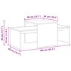 vidaXL Satztische Schwarz Eichen-Optik 100 x 48 x 40 cm Holzwerkstoff