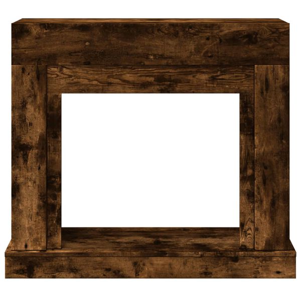vidaXL Kaminumrandung Räuchereiche 100x30x87,5 cm Holzwerkstoff