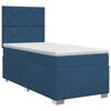 vidaXL Boxspringbett mit Matratze mit Kopfteil Blau 90 x 190 cm Stoff