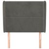 vidaXL Kopfteil mit Ohren Dunkelgrau 83x23x118/128 cm Samt