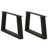vidaXL Couchtischbeine V-Form 2 St&uuml;ck Schwarz 70x(30-31,3) cm Stahl