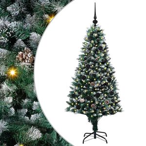 vidaXL K&uuml;nstlicher Weihnachtsbaum mit 150 LEDs mit St&auml;nder Gr&uuml;n 150 cm