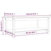vidaXL Couchtisch 110x55x45 cm Massivholz Kiefer