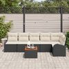 vidaXL Garten-Sofa-Set 7 pcs Schwarz und Wei&szlig;