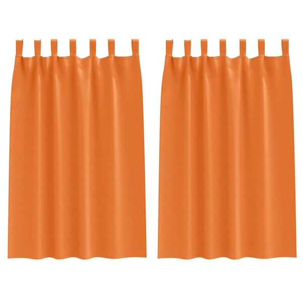 vidaXL Verdunkelungs-Vorh&auml;nge mit Ringen 2 pcs Helles Orange