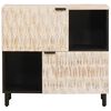 vidaXL Sideboard mit T&uuml;r Wei&szlig;e gewaschene Oberfl&auml;che 80 x 33 x 75 cm