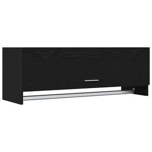 vidaXL Kleiderschrank Schwarz Eichen-Optik 100 x 32,5 x 35 cm