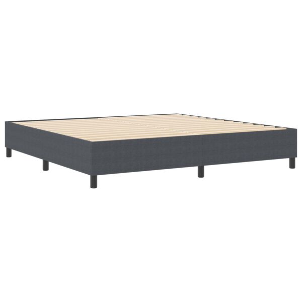 vidaXL Plattformbettgestell Dunkelgrau 200 x 200 cm Stoff