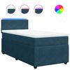 vidaXL Boxspringbett mit Matratze Blau 90x200 cm Samt