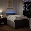 vidaXL Boxspringbett mit Matratze Taupe 120x190 cm Stoff