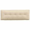 vidaXL R&uuml;ckenkissen Creme 140 x 19 x 50 cm Stoff