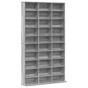 vidaXL CD-Regal Grau Sonoma 102x23x177,5 cm Holzwerkstoff