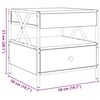 vidaXL Couchtisch mit Infinity-LED Sonoma-Eiche 50x50x51 cm