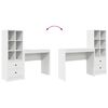 vidaXL Schreibtisch mit Schubladen 2 pcs Wei&szlig;