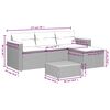 vidaXL 3-tlg. Garten-Sofagarnitur mit Kissen Schwarz Poly Rattan