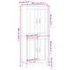 vidaXL Highboard Wei&szlig; 69,5x34x180 cm Holzwerkstoff