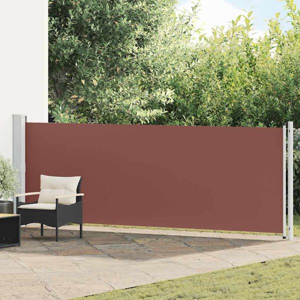 vidaXL Ausziehbare Seitenmarkise 140x600 cm Braun