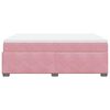 vidaXL Boxspringbett mit Matratze Rosa 140x200 cm Samt