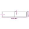 vidaXL Tischplatte Hellbraun 220x50x(2-6)cm Massivholz Eiche Behandelt
