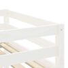 vidaXL Kinderhochbett mit Vorh&auml;ngen Wei&szlig; Schwarz 90x190 cm Kiefernholz
