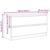 vidaXL TV-Schrank Sonoma-Eiche 100x35x54 cm Holzwerkstoff