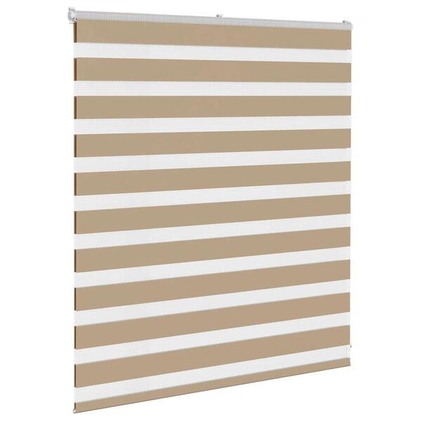 vidaXL Doppelrollo Sandbraun 130x100 cm Stoffbreite 125,9 cm Polyester