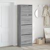 vidaXL Schuhschrank mit 4 Klappen Grau Sonoma 60x34x187,5 cm