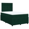 vidaXL Boxspringbett mit Matratze Dunkelgr&uuml;n 120x200 cm Samt