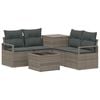 vidaXL Sofa Set 6 stk. Grau und Dunkelgrau Polyrattan und Stahl
