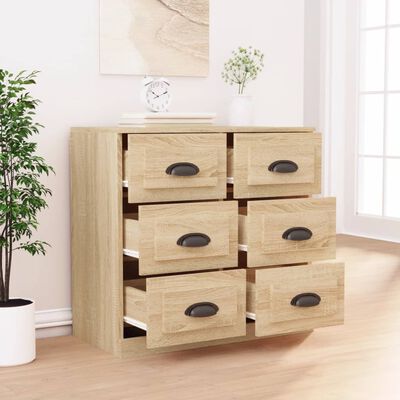 vidaXL Sideboard Sonoma-Eiche 70x35,5x67,5 cm Holzwerkstoff