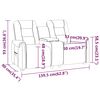 vidaXL Relaxsofa 2-Sitzer mit Getr&auml;nkehalter Creme