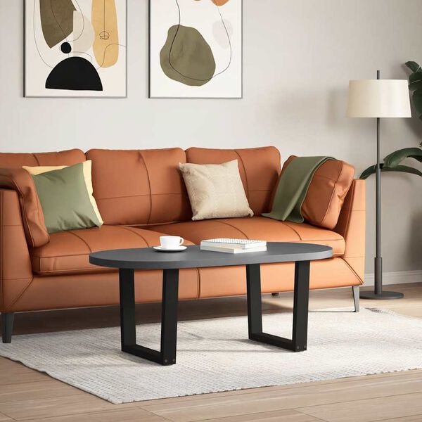 vidaXL Couchtischbeine V-Form 2 St&uuml;ck Schwarz 50x(42-43,3) cm Stahl