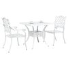 vidaXL Gartentisch Set 3 pcs Wei&szlig; Gussaluminium